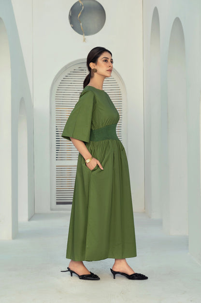 Flutter Rib Midi - Green