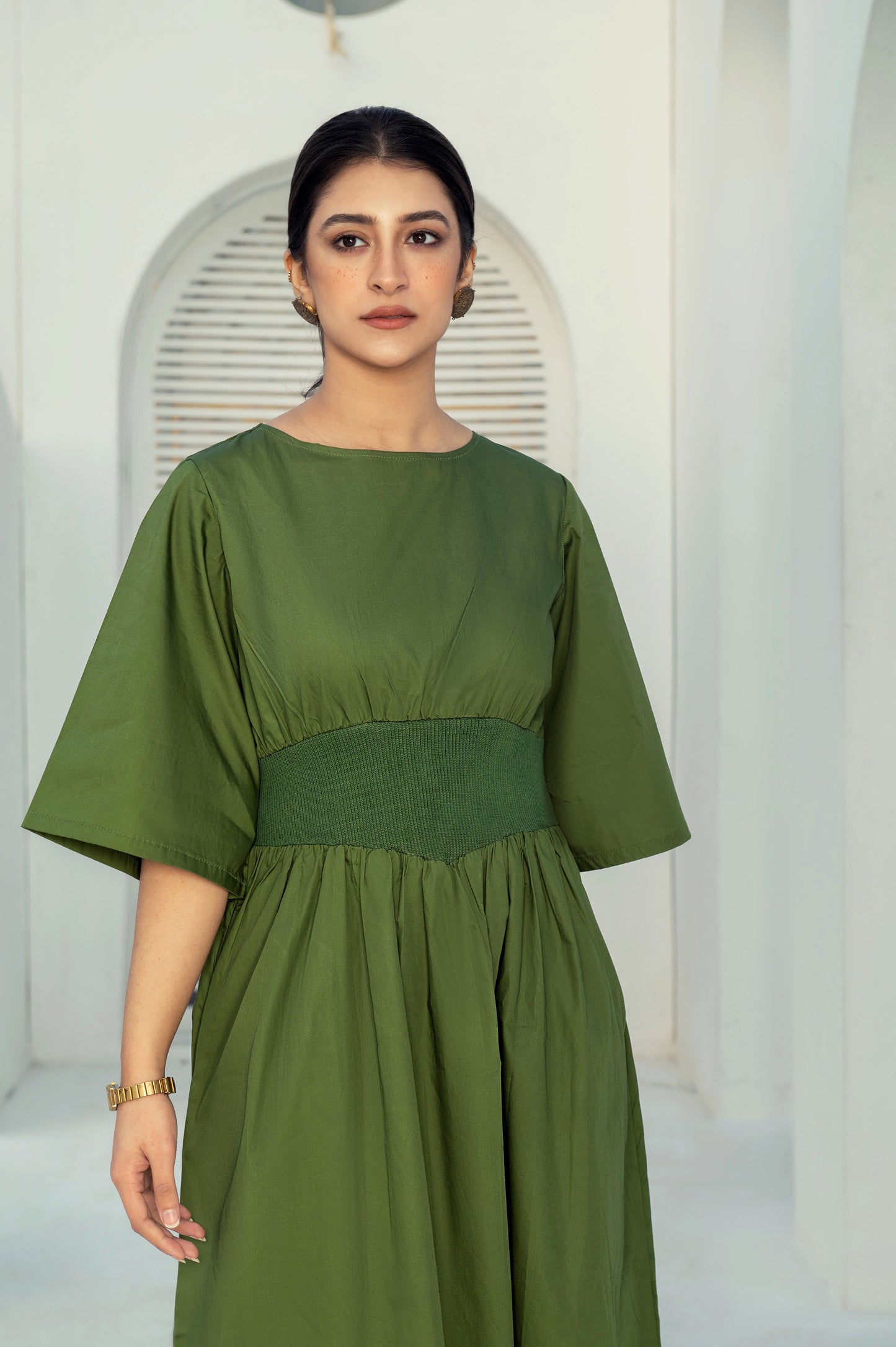 Flutter Rib Midi - Green
